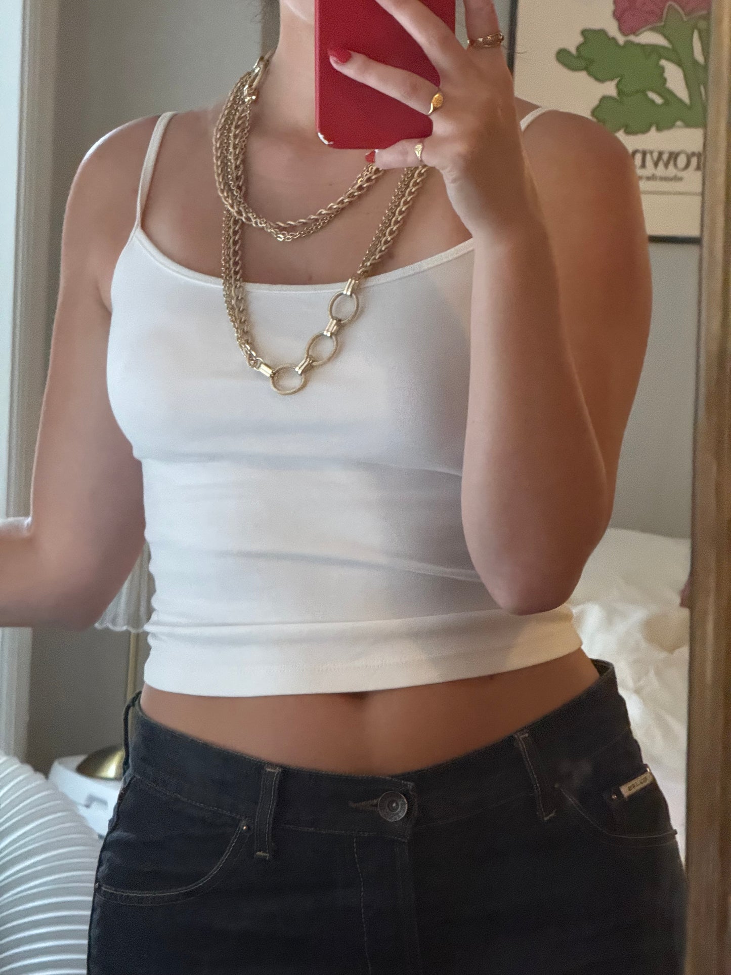 Vintage Long Gold Necklace