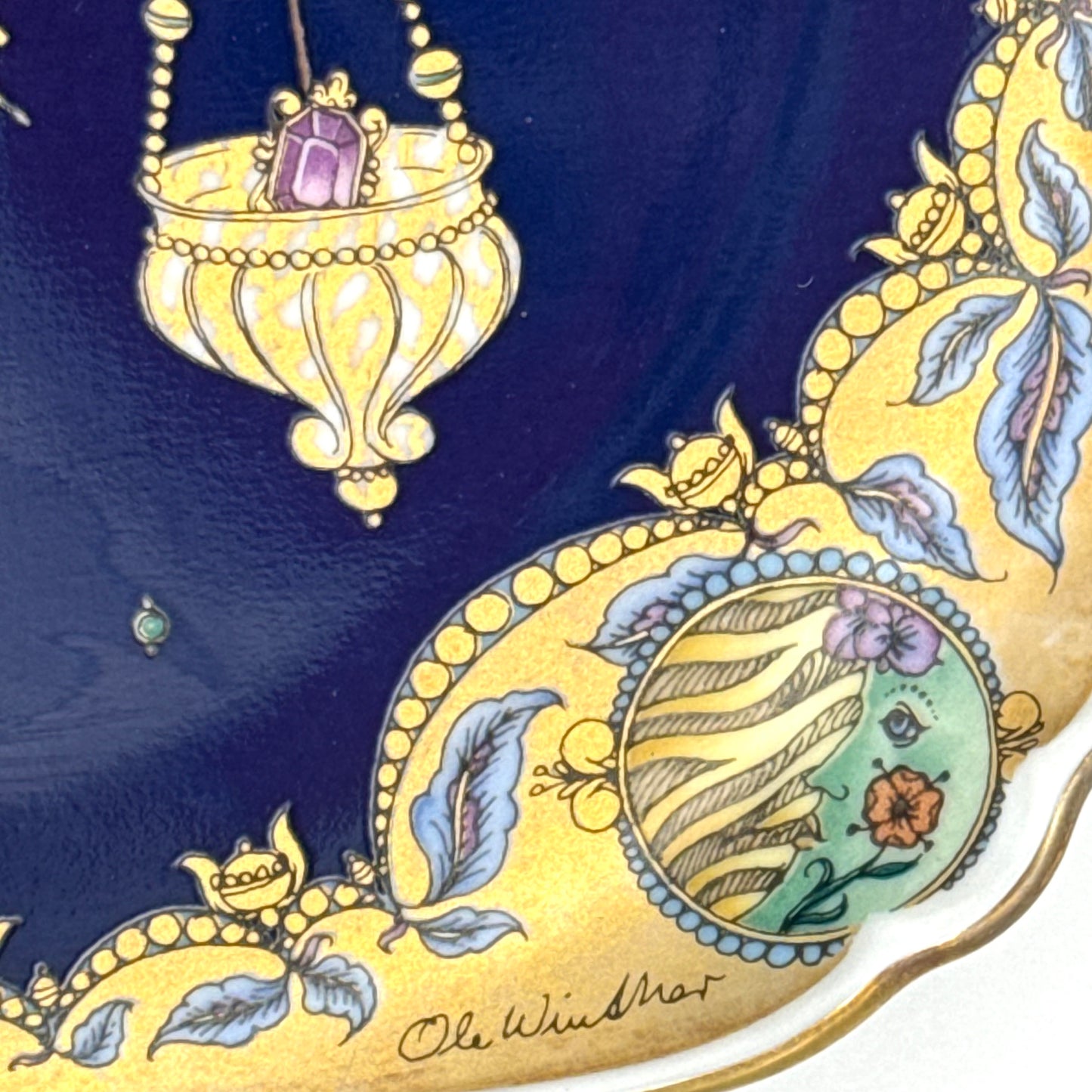 Vintage Hutschenreuther Porcelain Sign of the Zodiac Leo by Ole Winther Dish