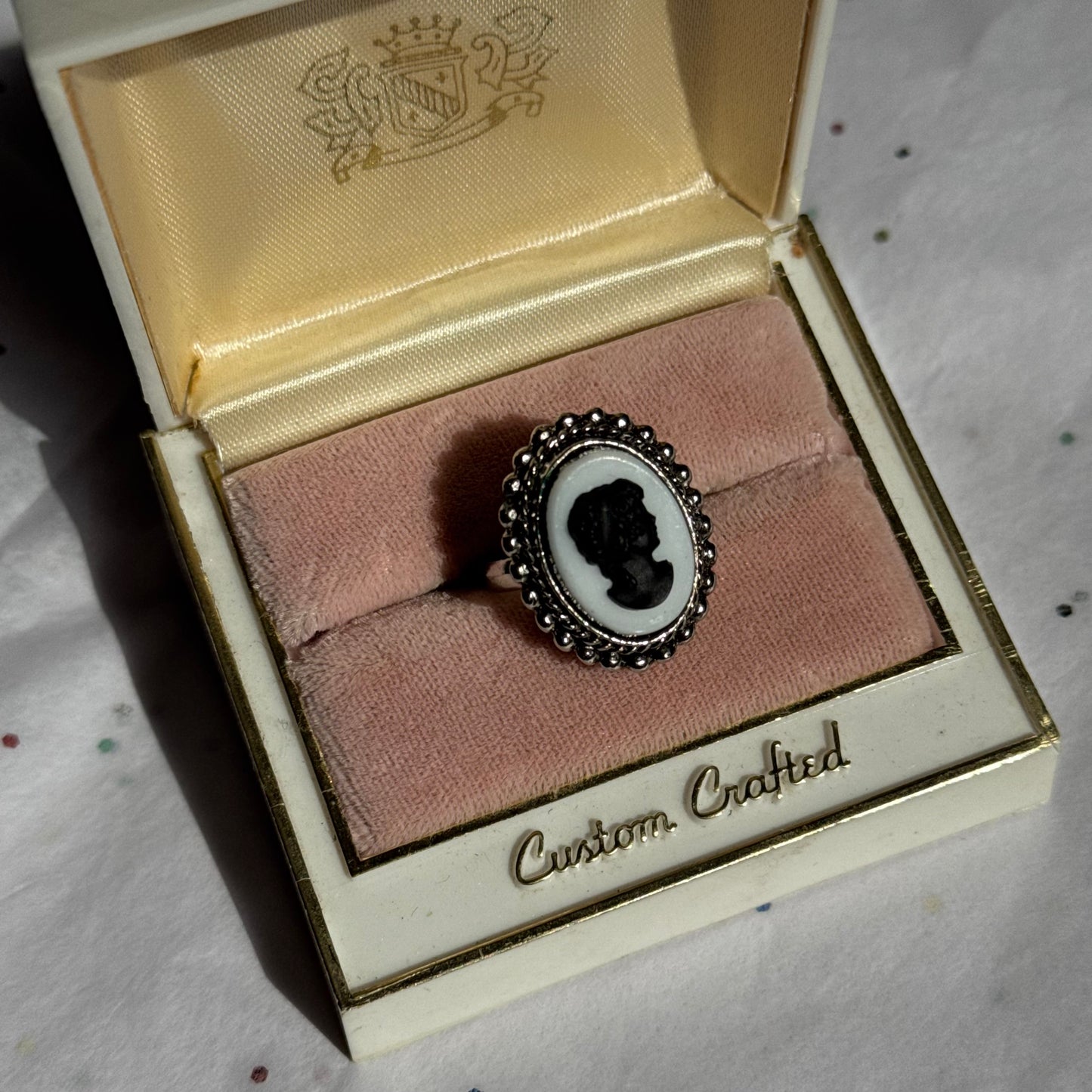Vintage Silver Cameo Ring