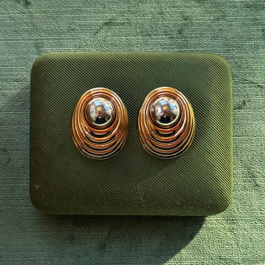 Vintage Two Tone Avon Statement Earrings