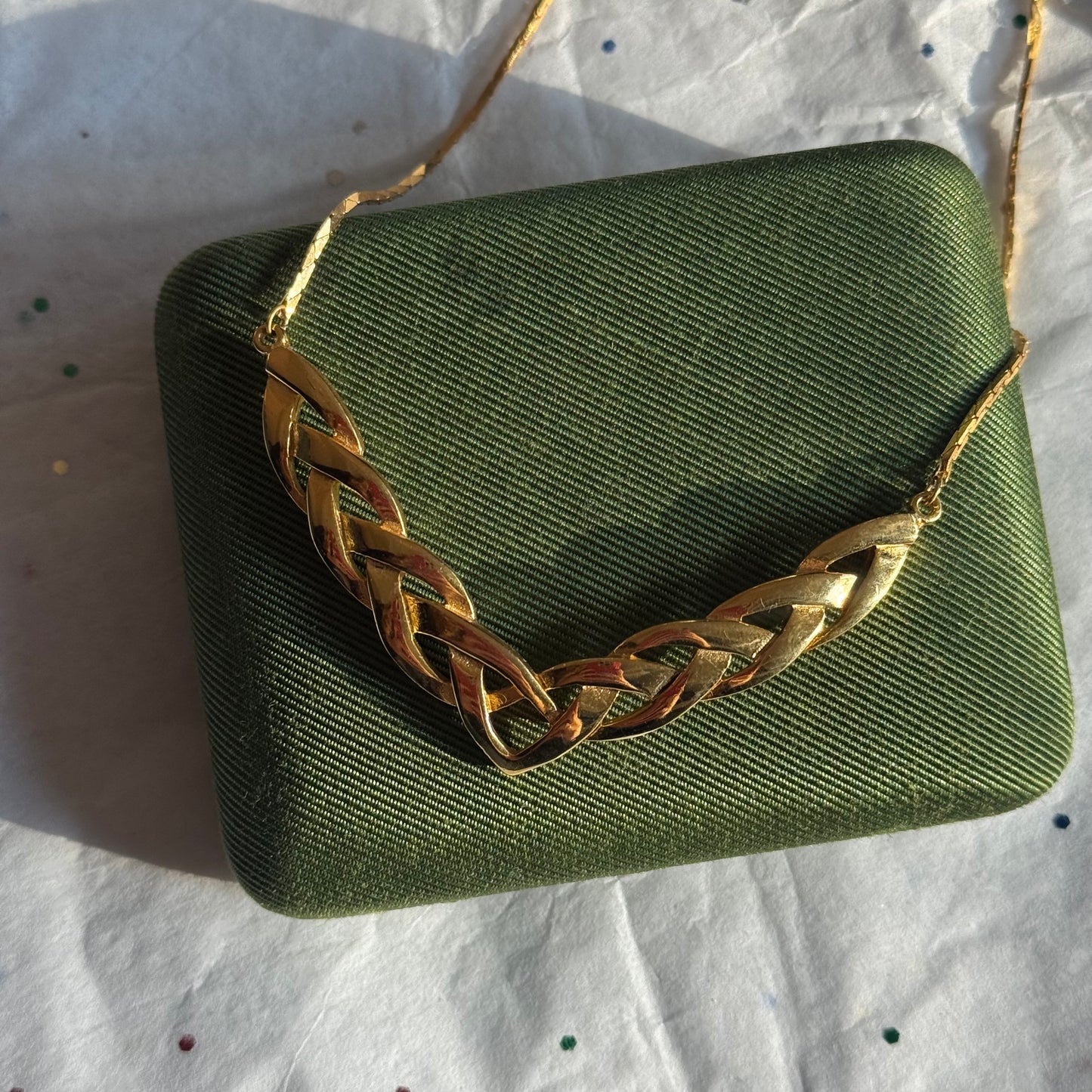Vintage Braided Gold Necklace