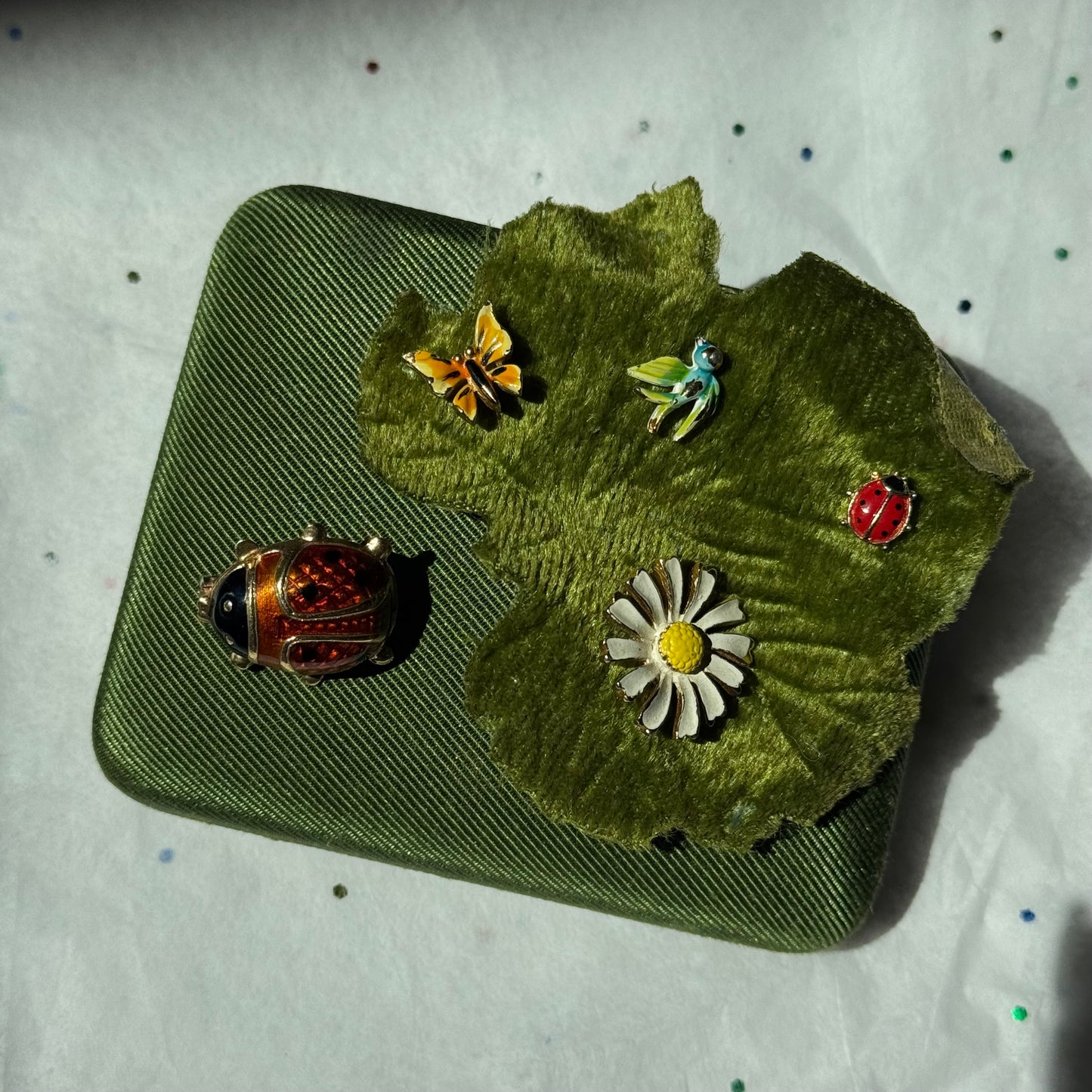 Vintage Lady Bug Enamel Brooch