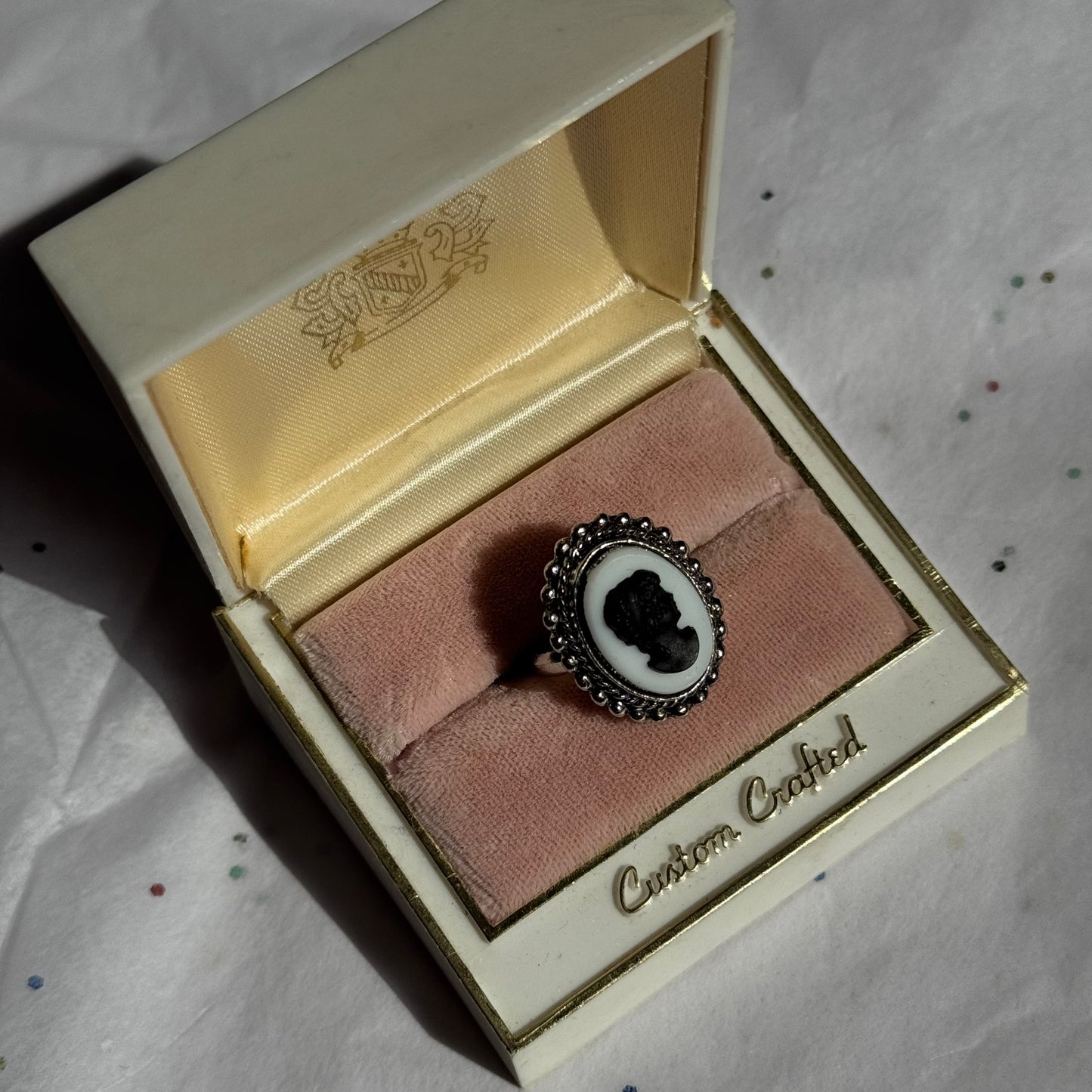 Vintage Silver Cameo Ring