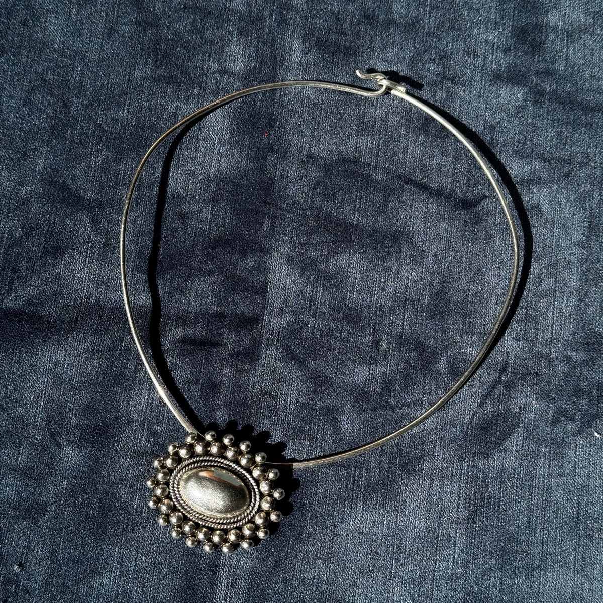 Vintage Sterling Silver Pendant Necklace