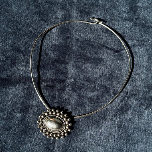Vintage Sterling Silver Pendant Necklace
