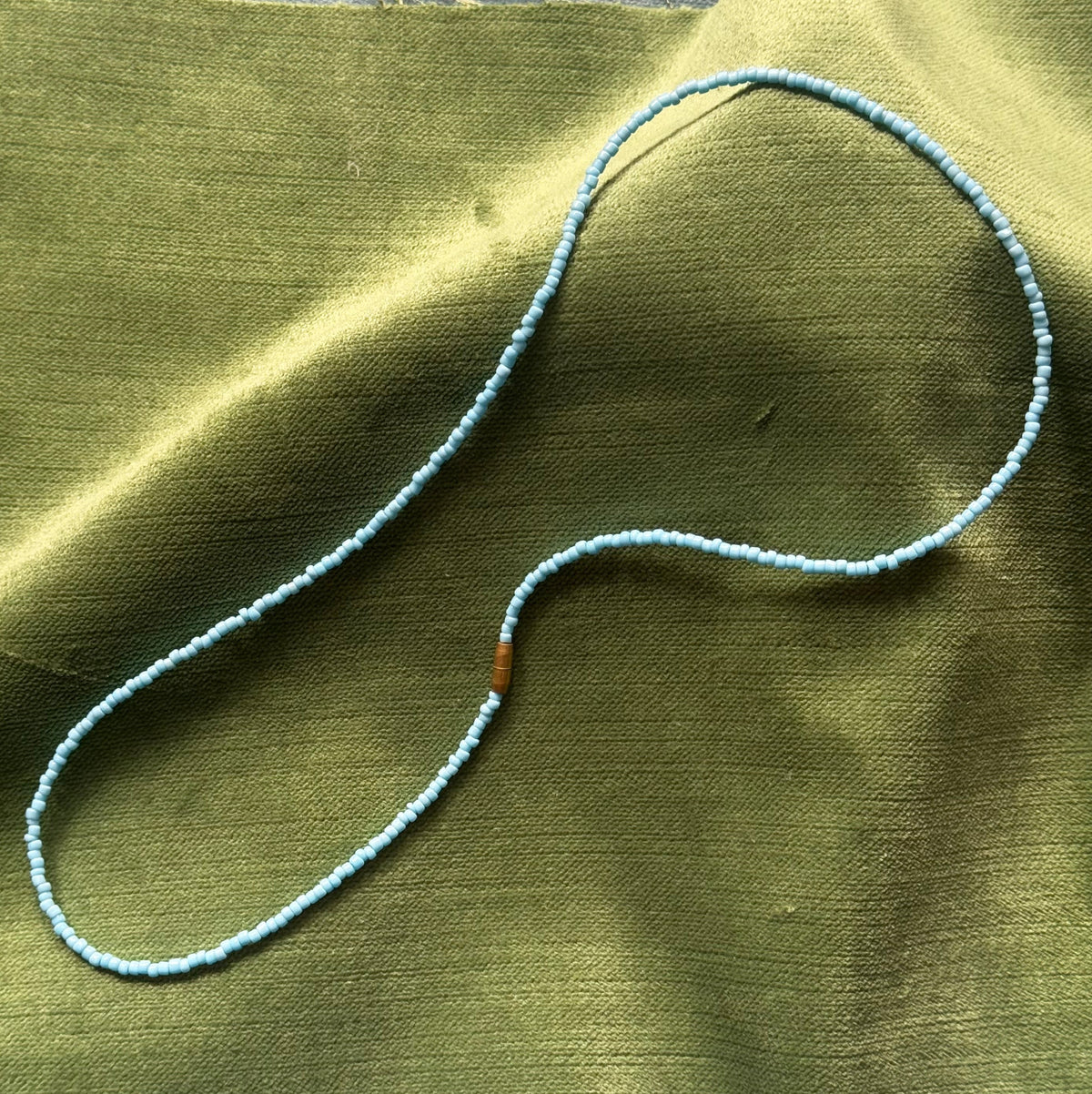 Vintage Blue Beaded Necklace