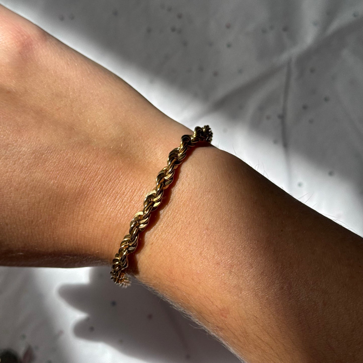 Vintage Gold Rope Chain Bracelet