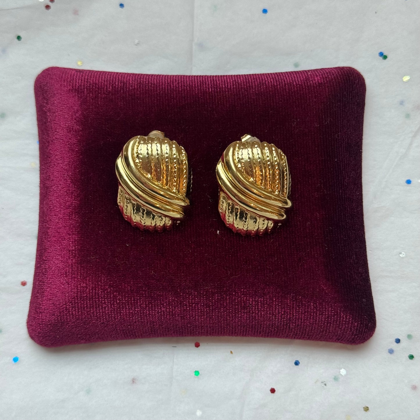 Gold Chunky Post Earrings