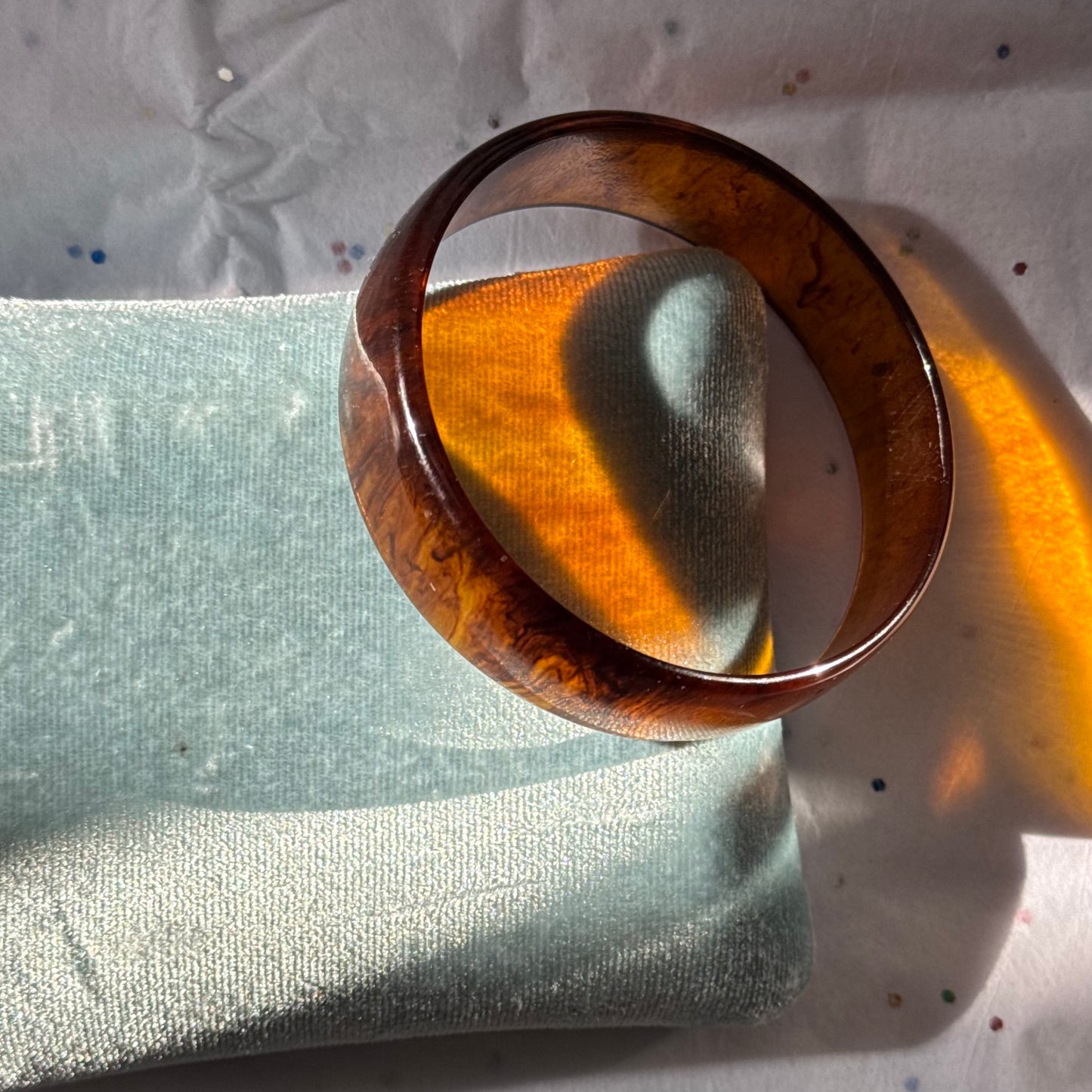 Vintage Brown Bangle Bracelet