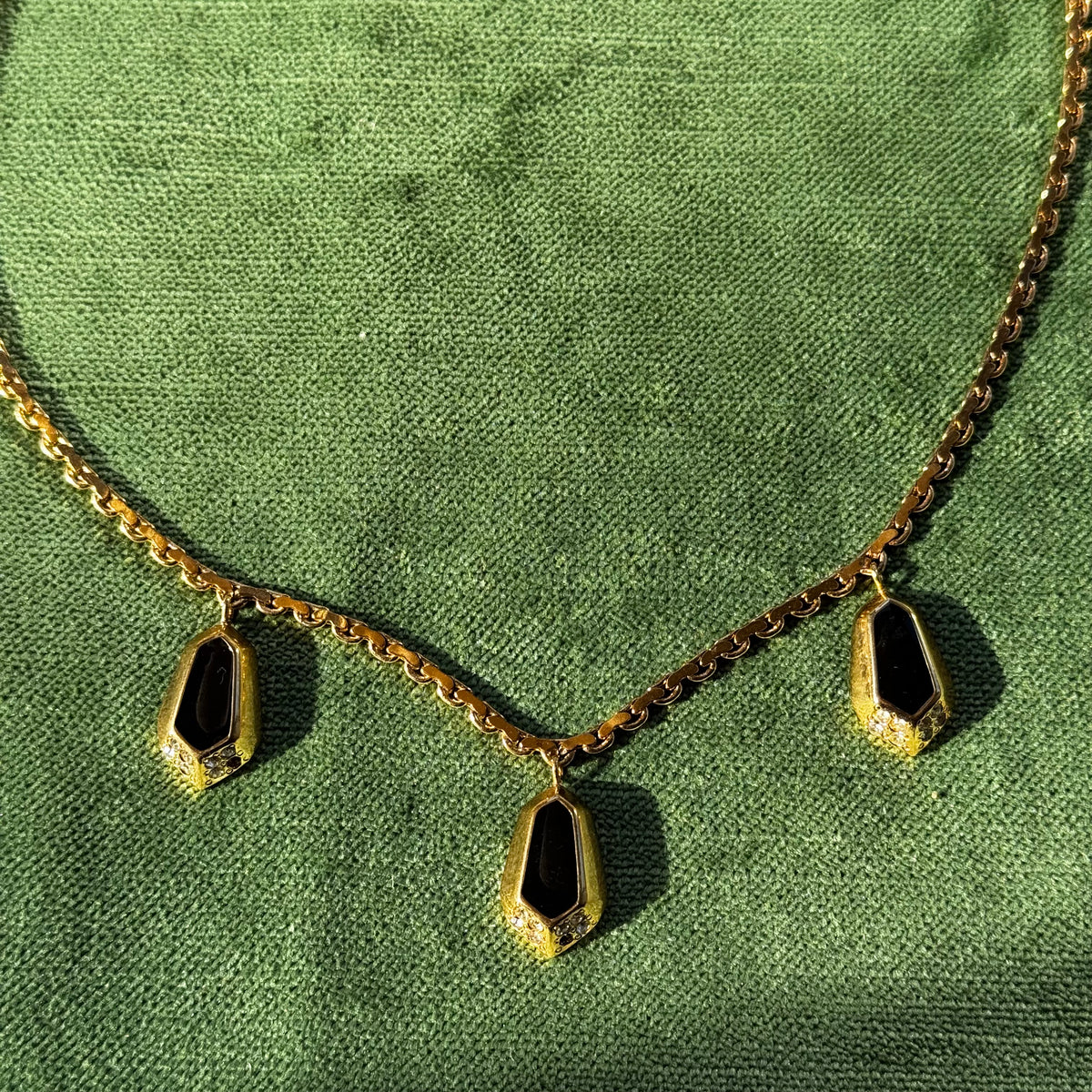 Vintage Gold Dangle Necklace