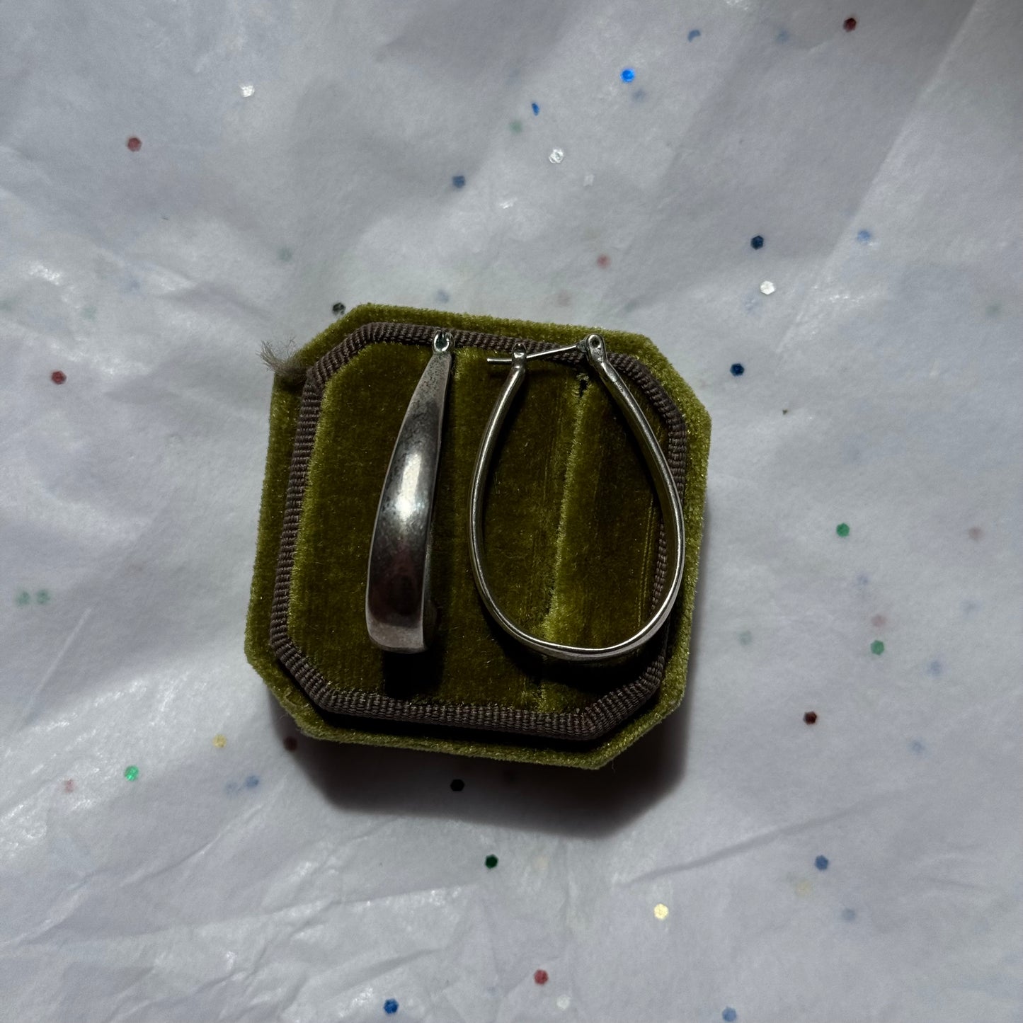Vintage Silver Hoop Earrings