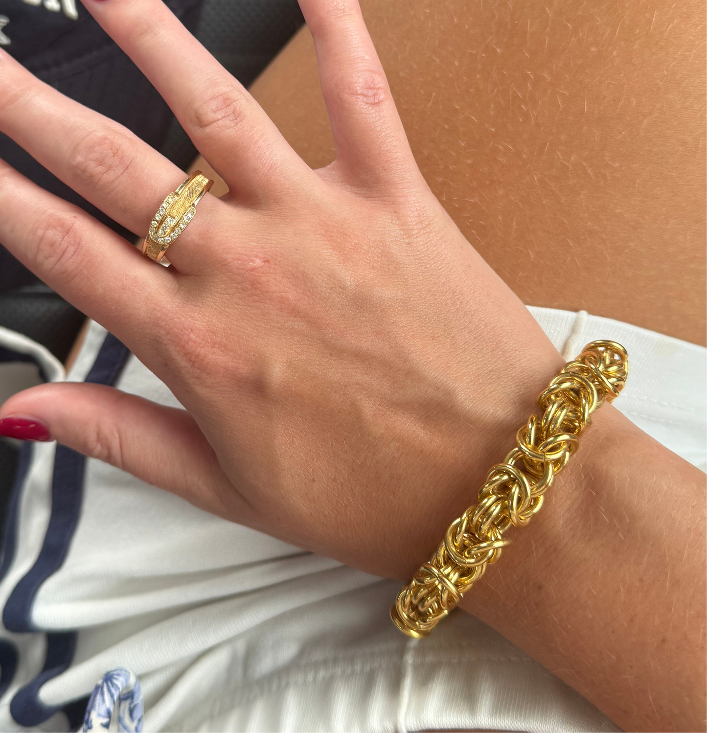 Vintage Chain Gold Tone Bracelet