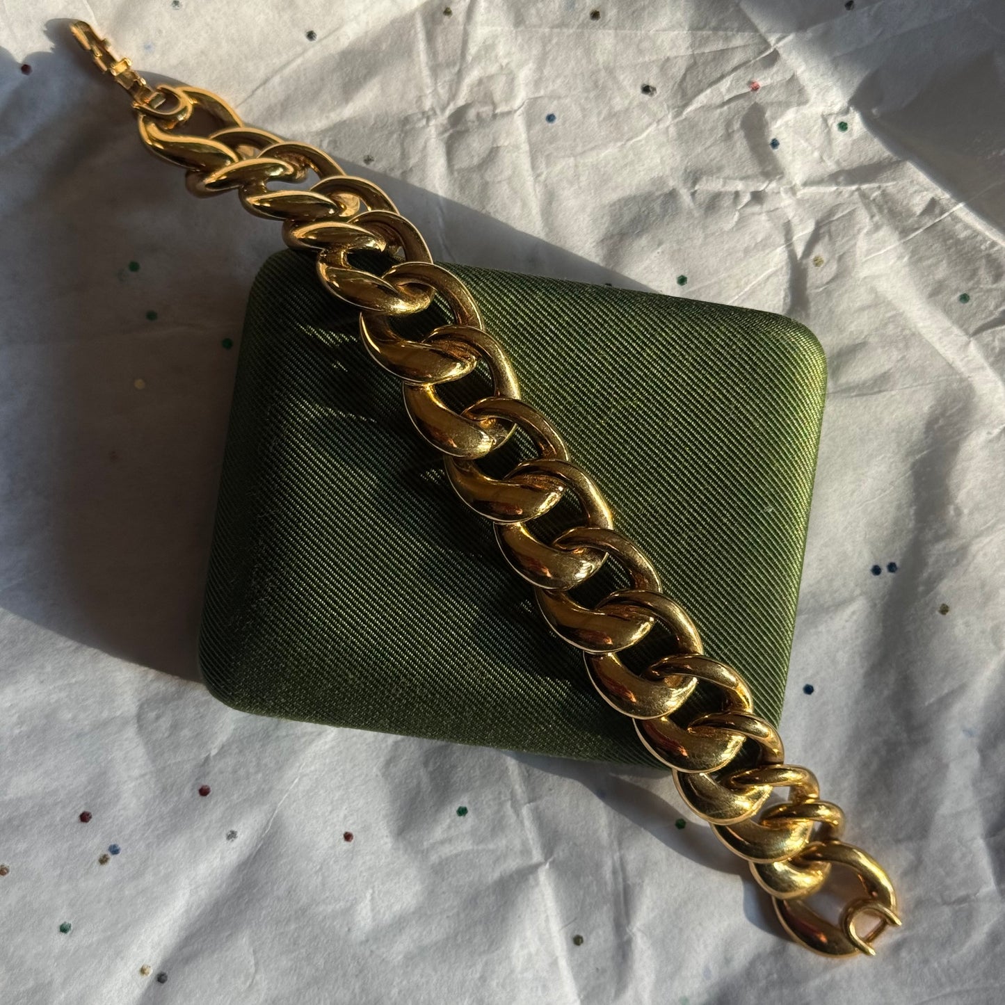 Vintage Monet Gold Chain Bracelet