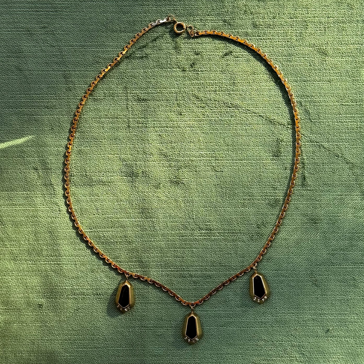 Vintage Gold Dangle Necklace