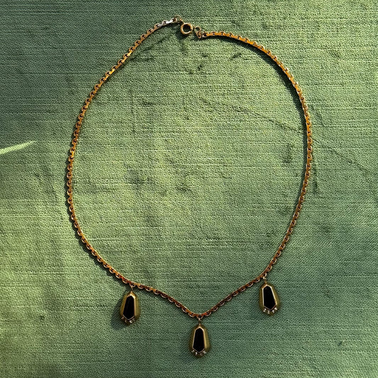 Vintage Gold Dangle Necklace