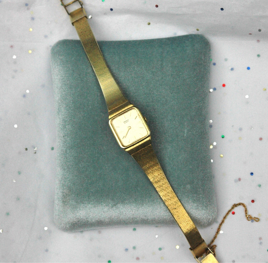 Vintage Gold Seiko Square Face Watch