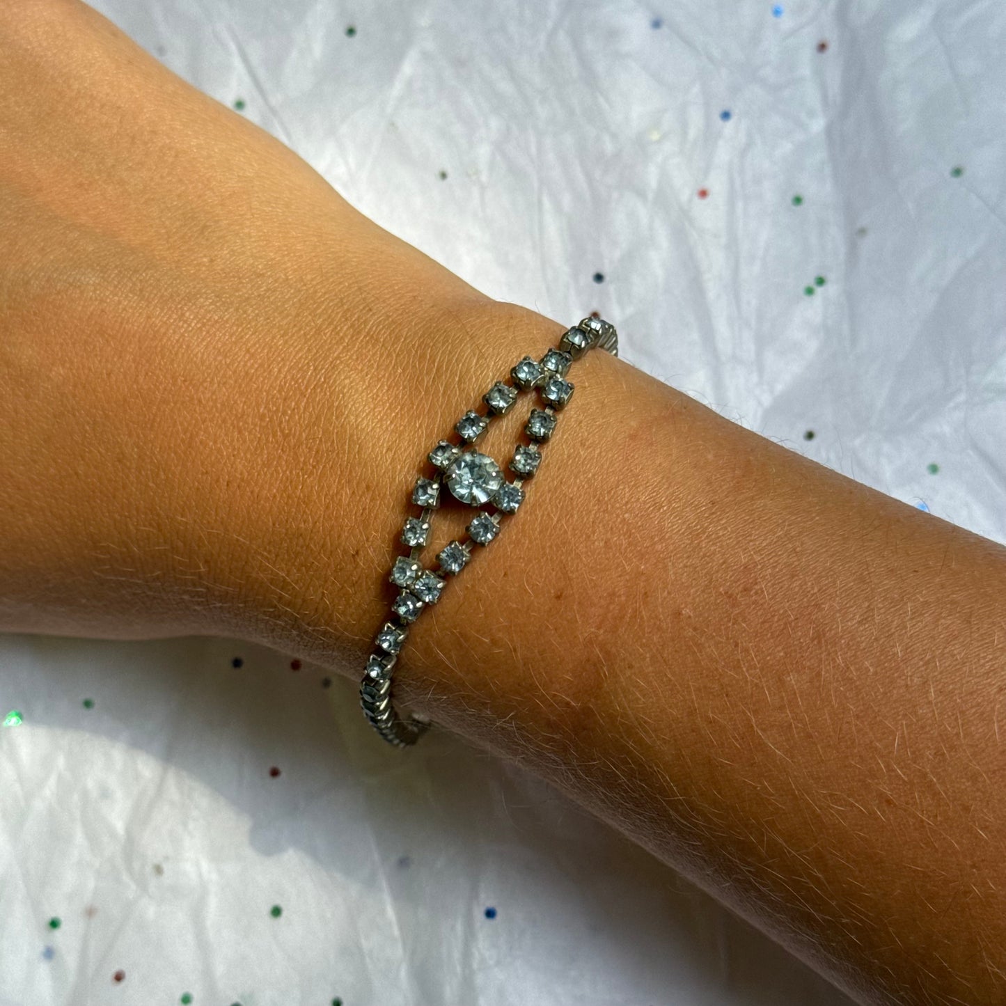 Vintage Blue Rhinestone Bracelet