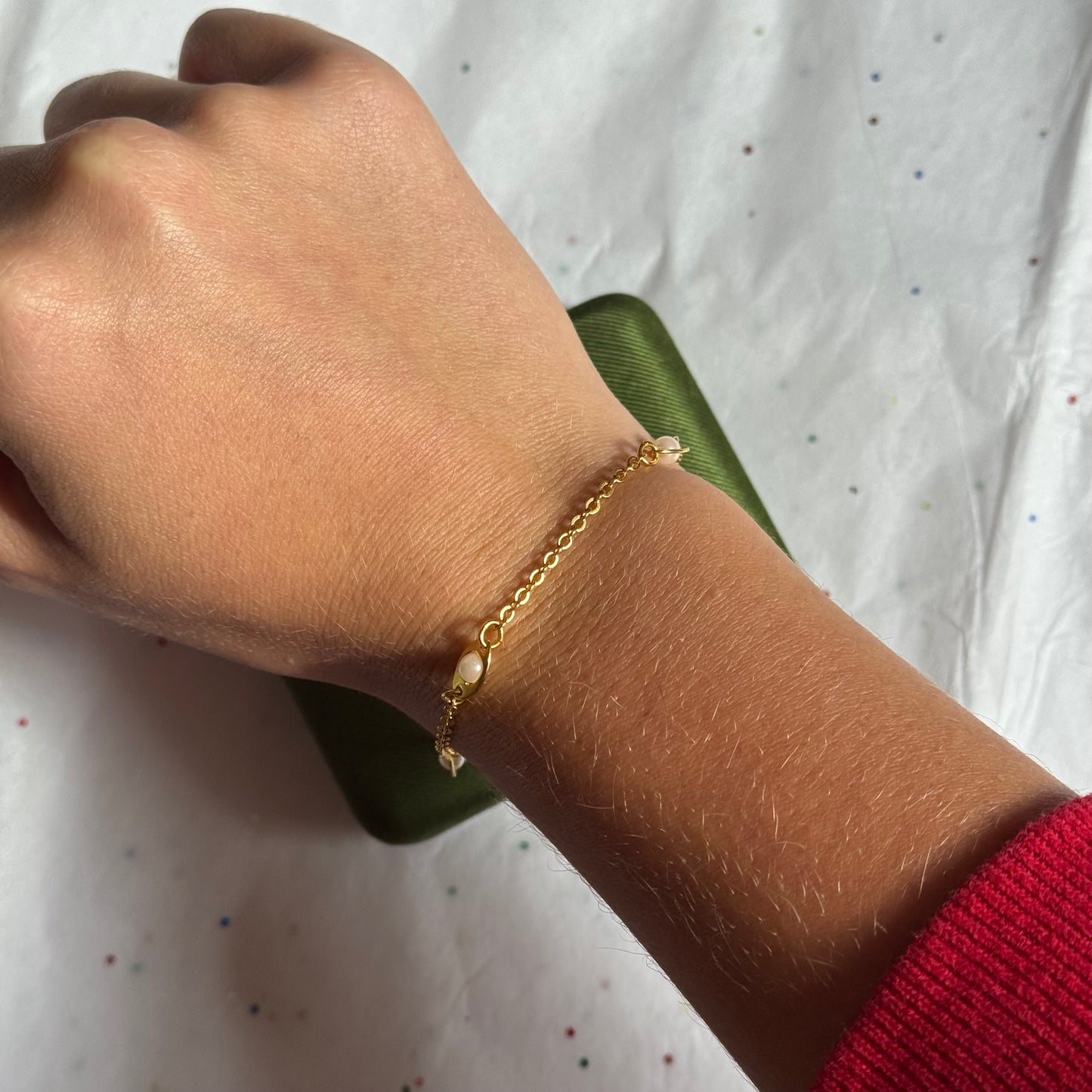 Vintage Gold Pearl Bracelet