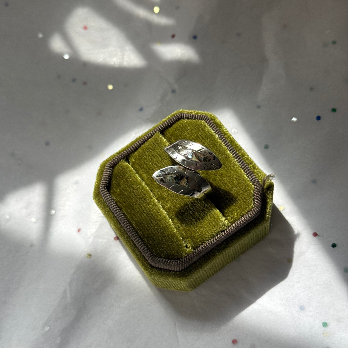 Vintage Sterling Silver Abalone Wrap Ring