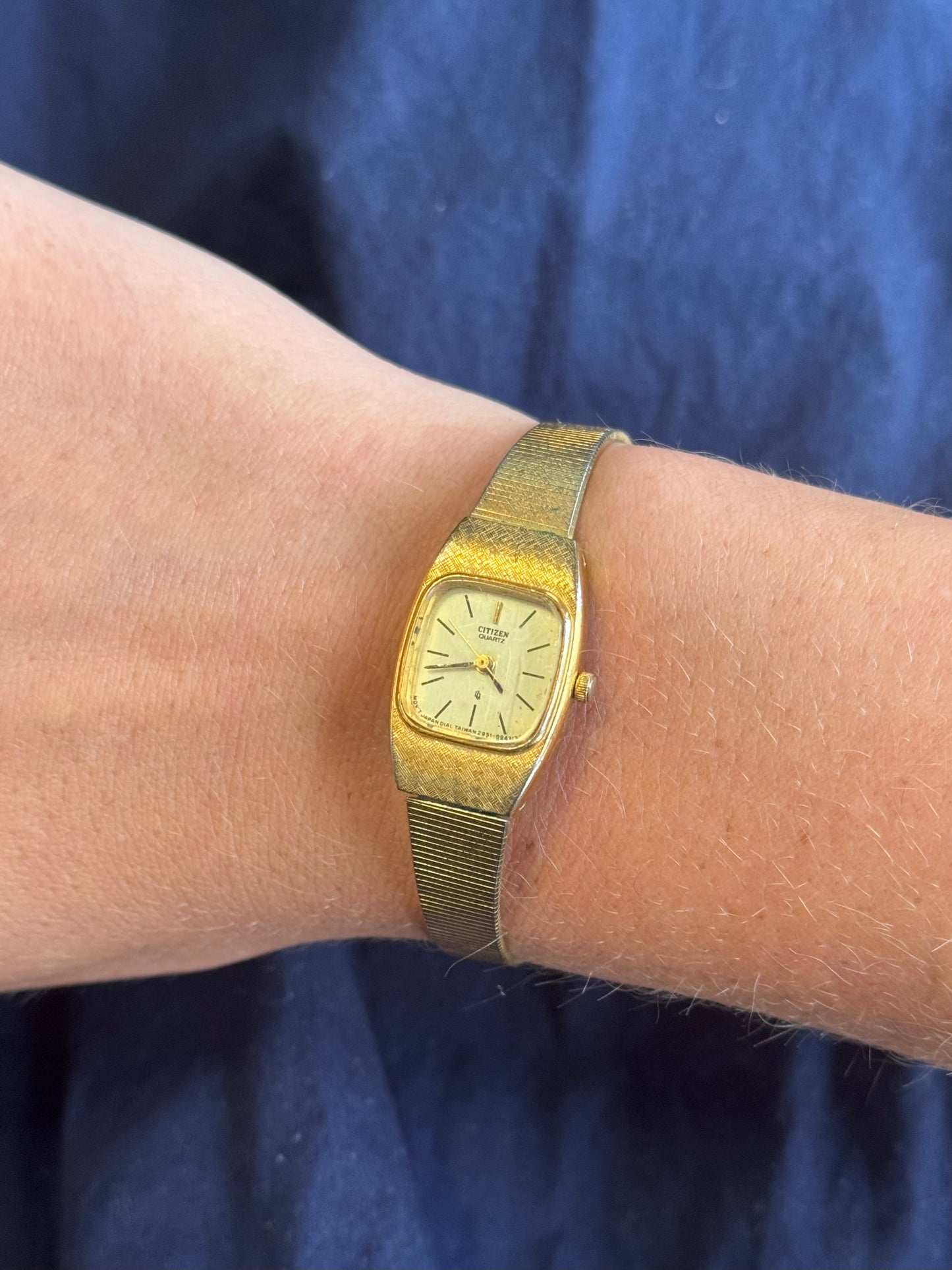 Vintage Gold Square Face Citizen Watch