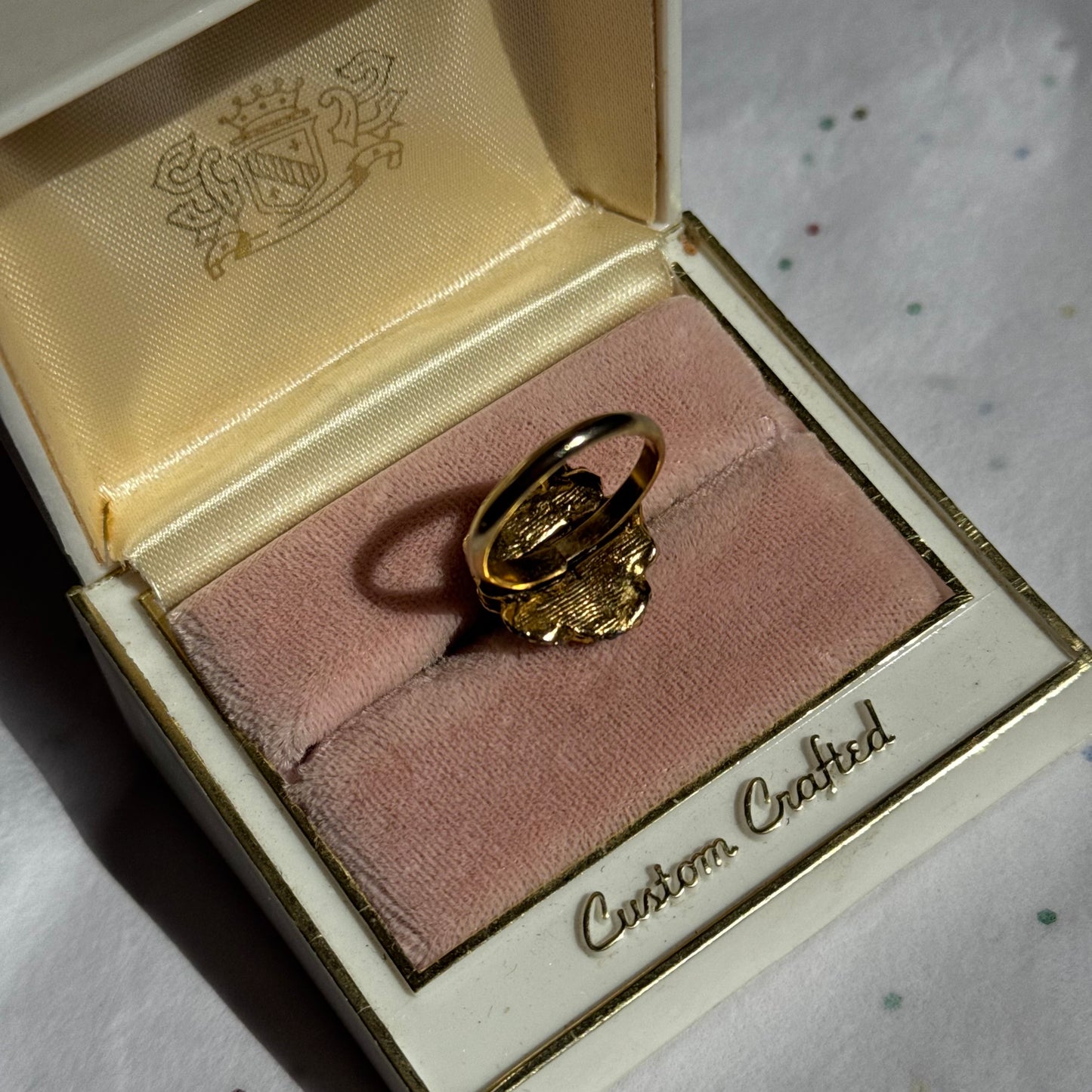Vintage Gold Rose Ring