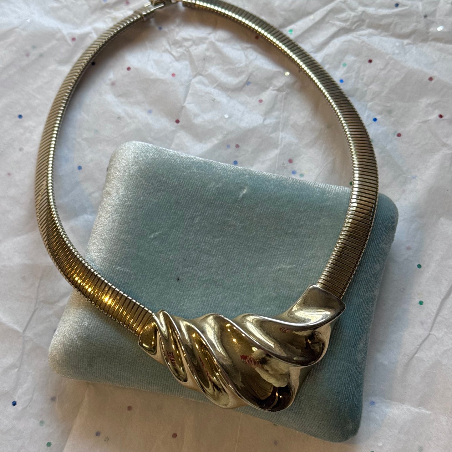 Vintage Trifari Gold Statement Necklace