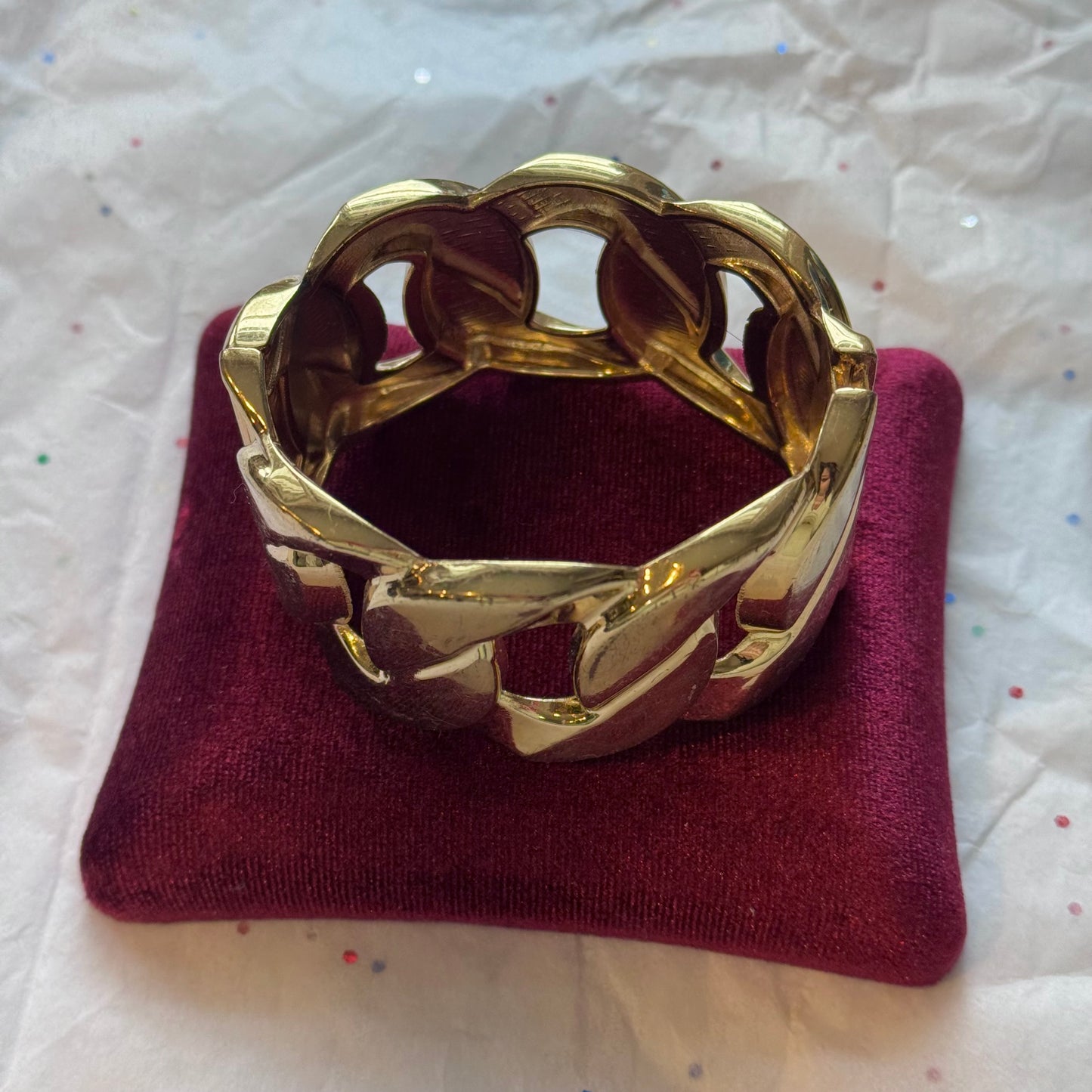 Vintage Thick Gold Chain Bracelet