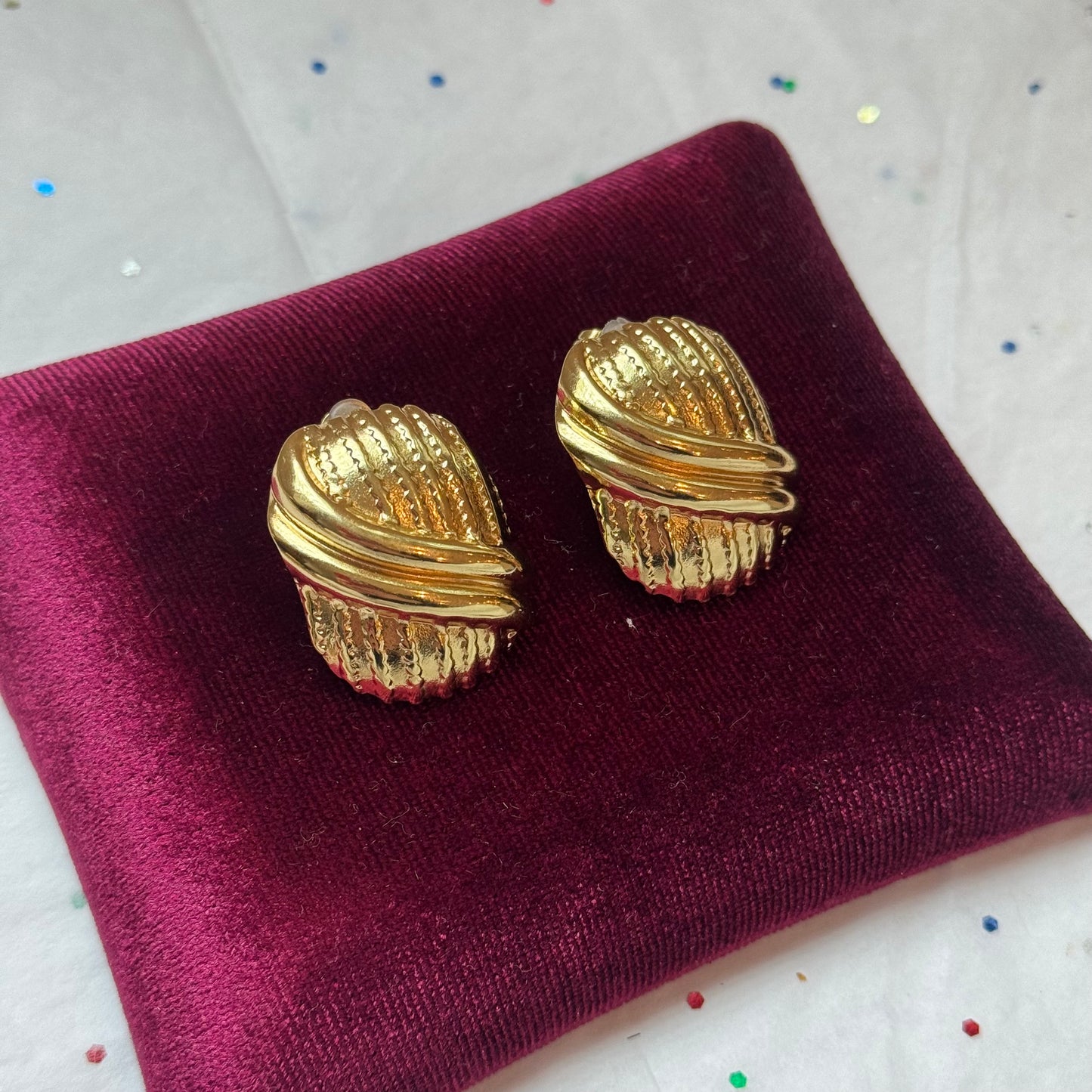 Gold Chunky Post Earrings