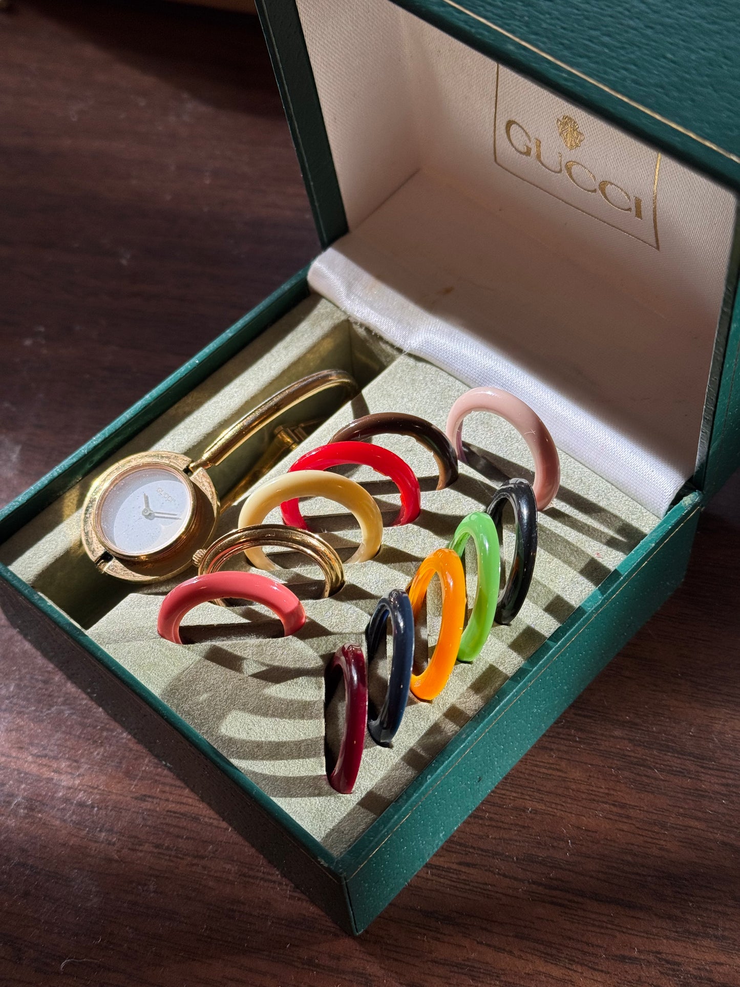Vintage Gucci Bezel Watch with Original Box