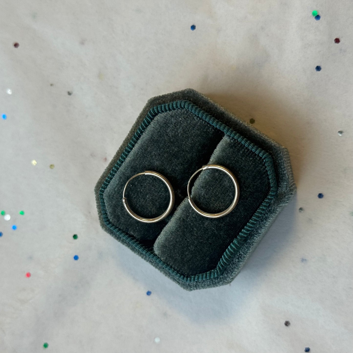Vintage Small Sterling Silver Hoop Earrings