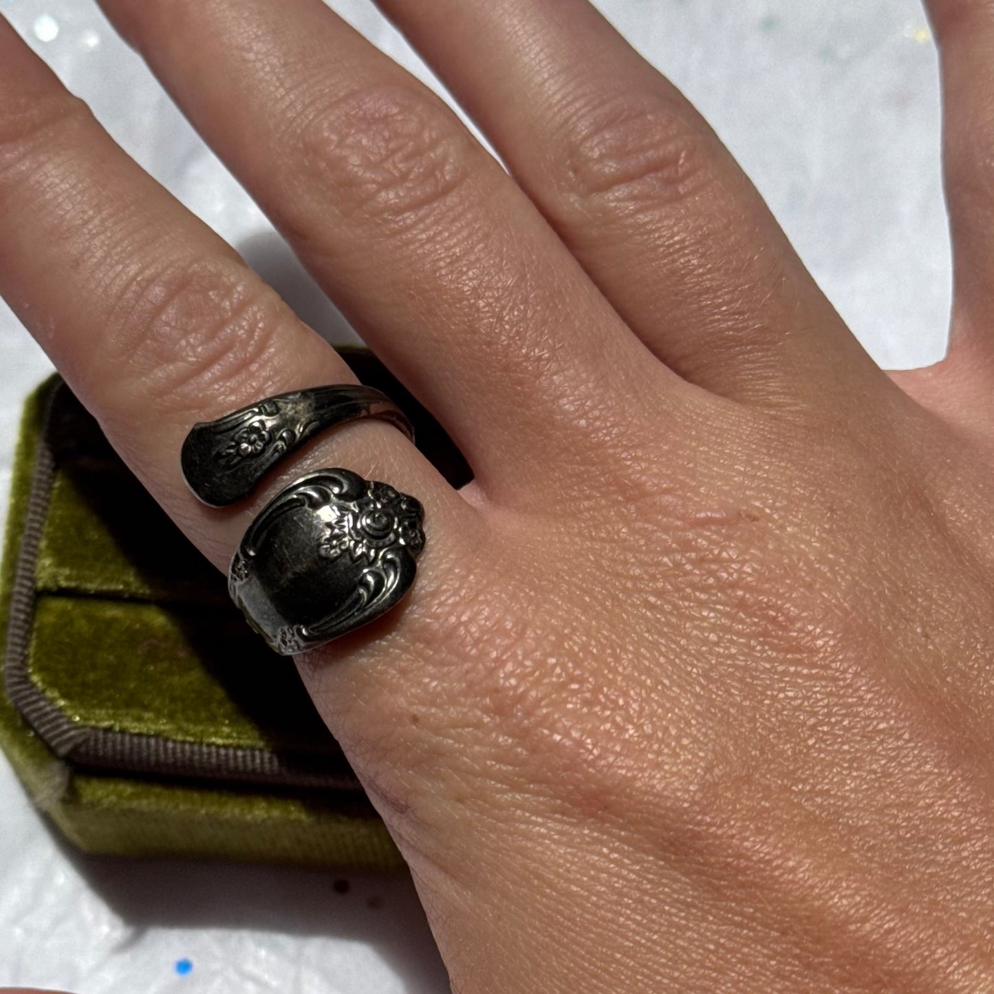 Vintage Silverplate Spoon Wrap Ring