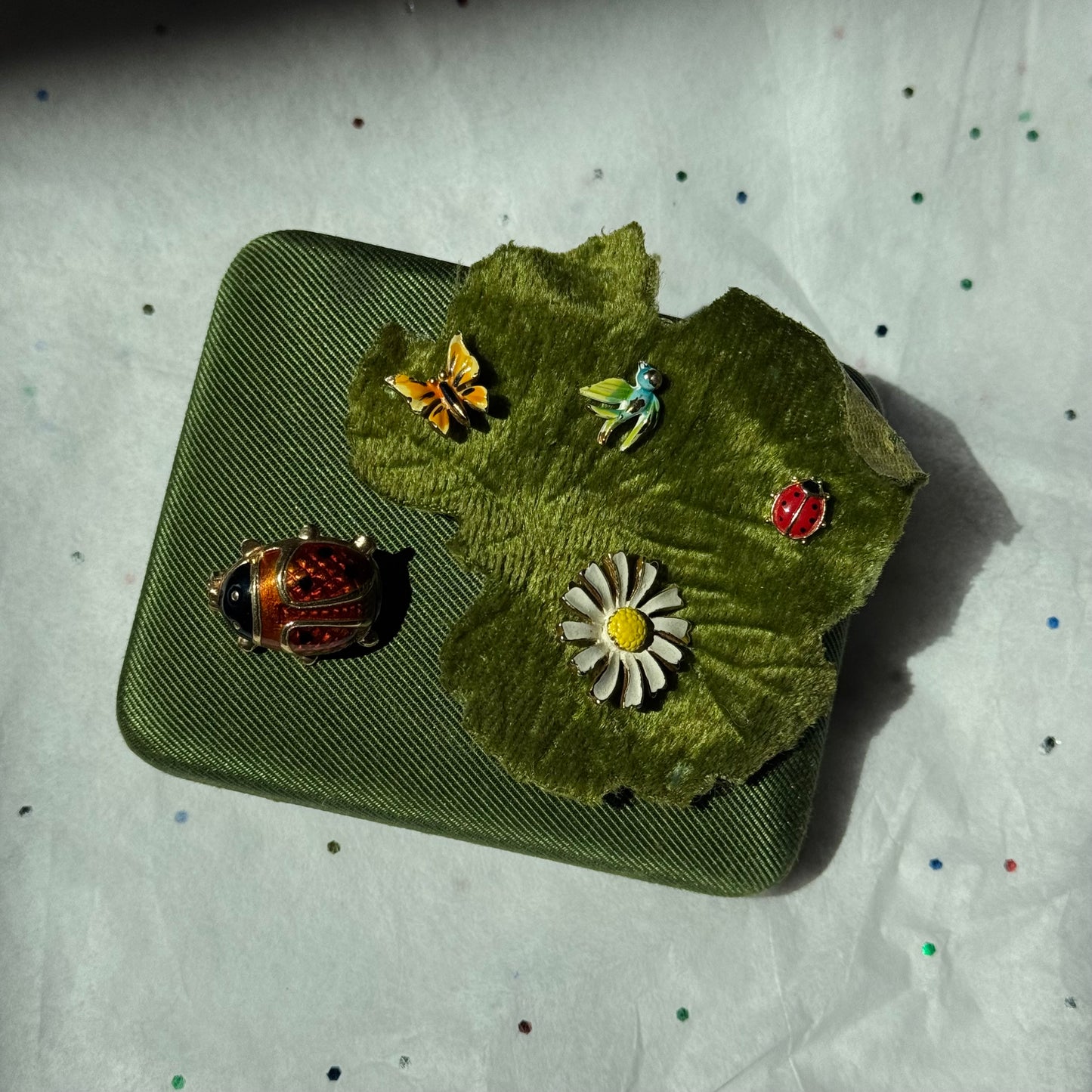 Vintage Lady Bug Enamel Brooch