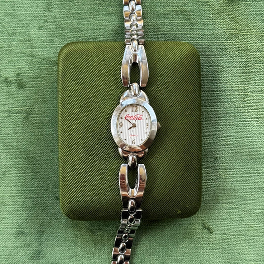 Vintage 2003 Silver Coca Cola Watch