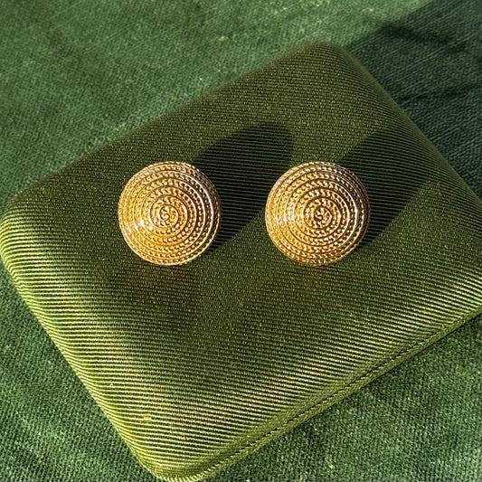 Vintage Avon Gold Spiral Earrings