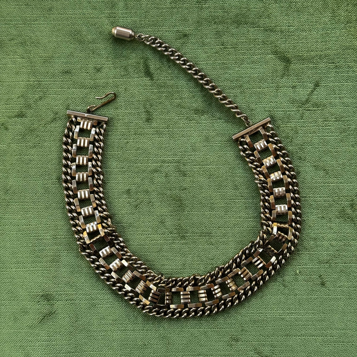 Vintage Silver Tone Choker Necklace