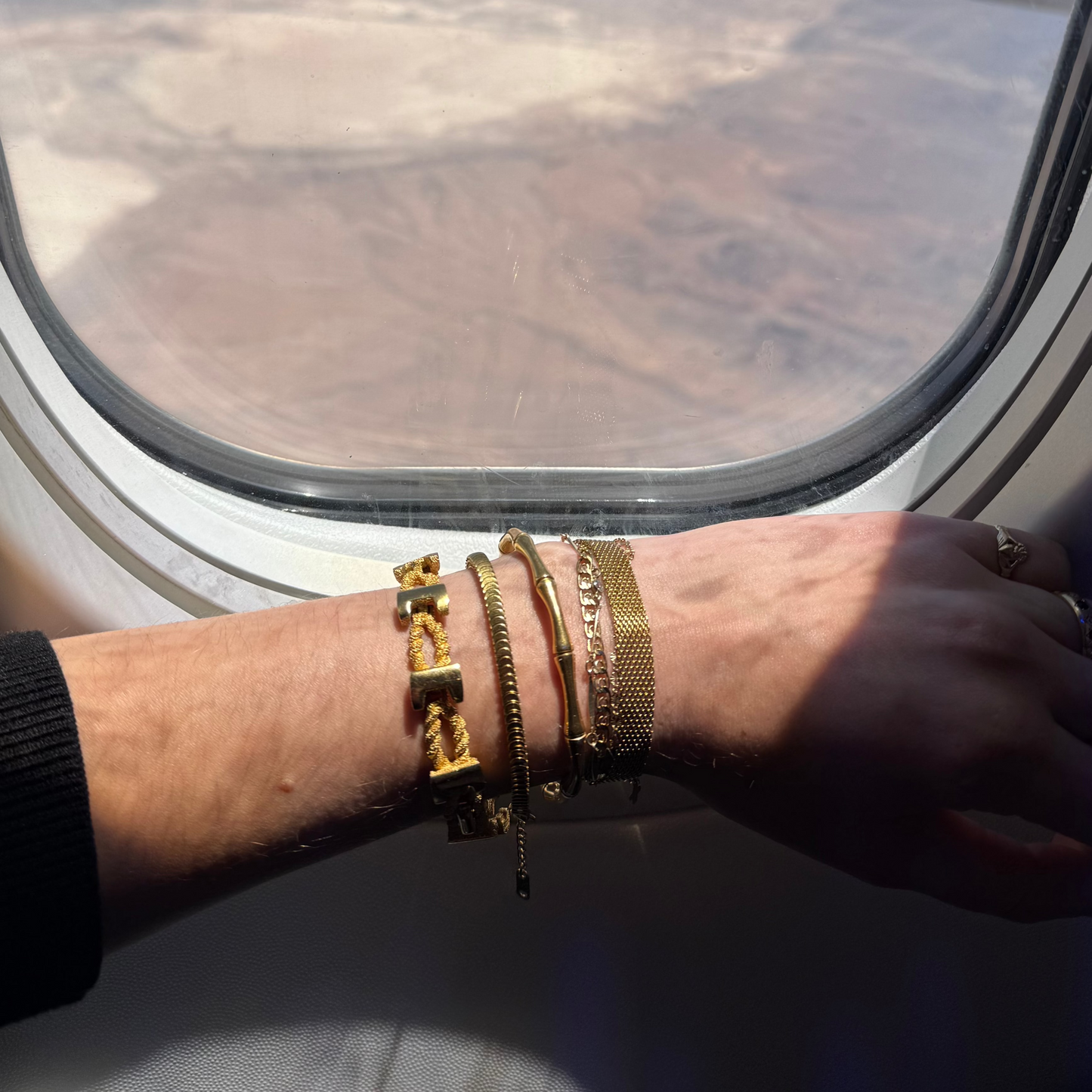 Gold Bamboo Cuff Bracelet