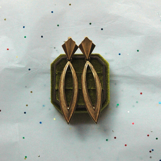 Vintage 1950s Trifari Gold Tone MCM Clip Earrings