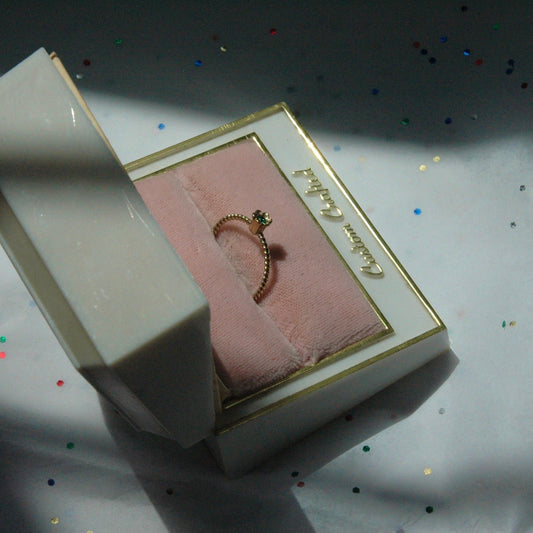 Vintage Gold Flower Rhinestone Rings