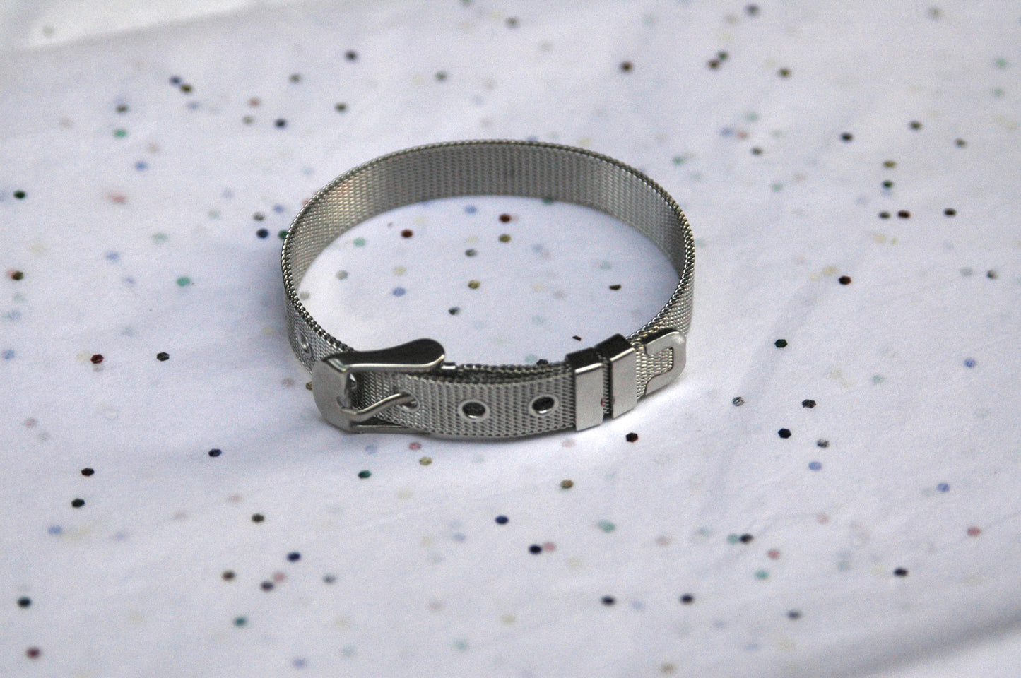Silver Belt Buckle Bracelet