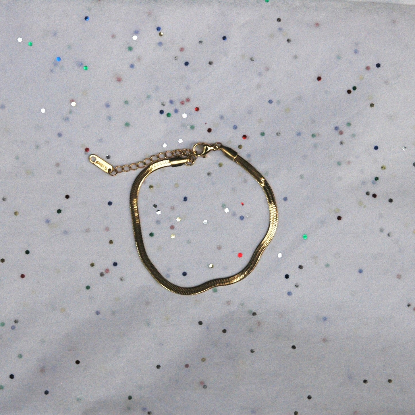 Gold Herringbone Bracelet