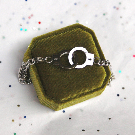 Silver Handcuffs Bracelet