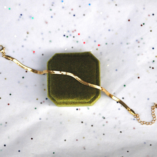 Gold Herringbone Bracelet