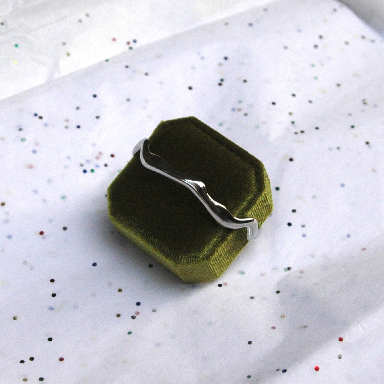 Silver Wavy Cuff Bracelet