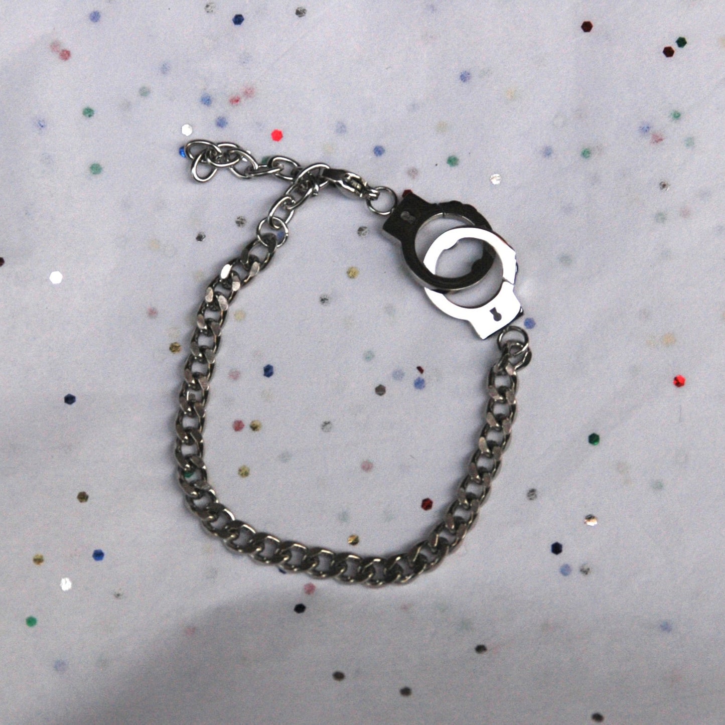 Silver Handcuffs Bracelet
