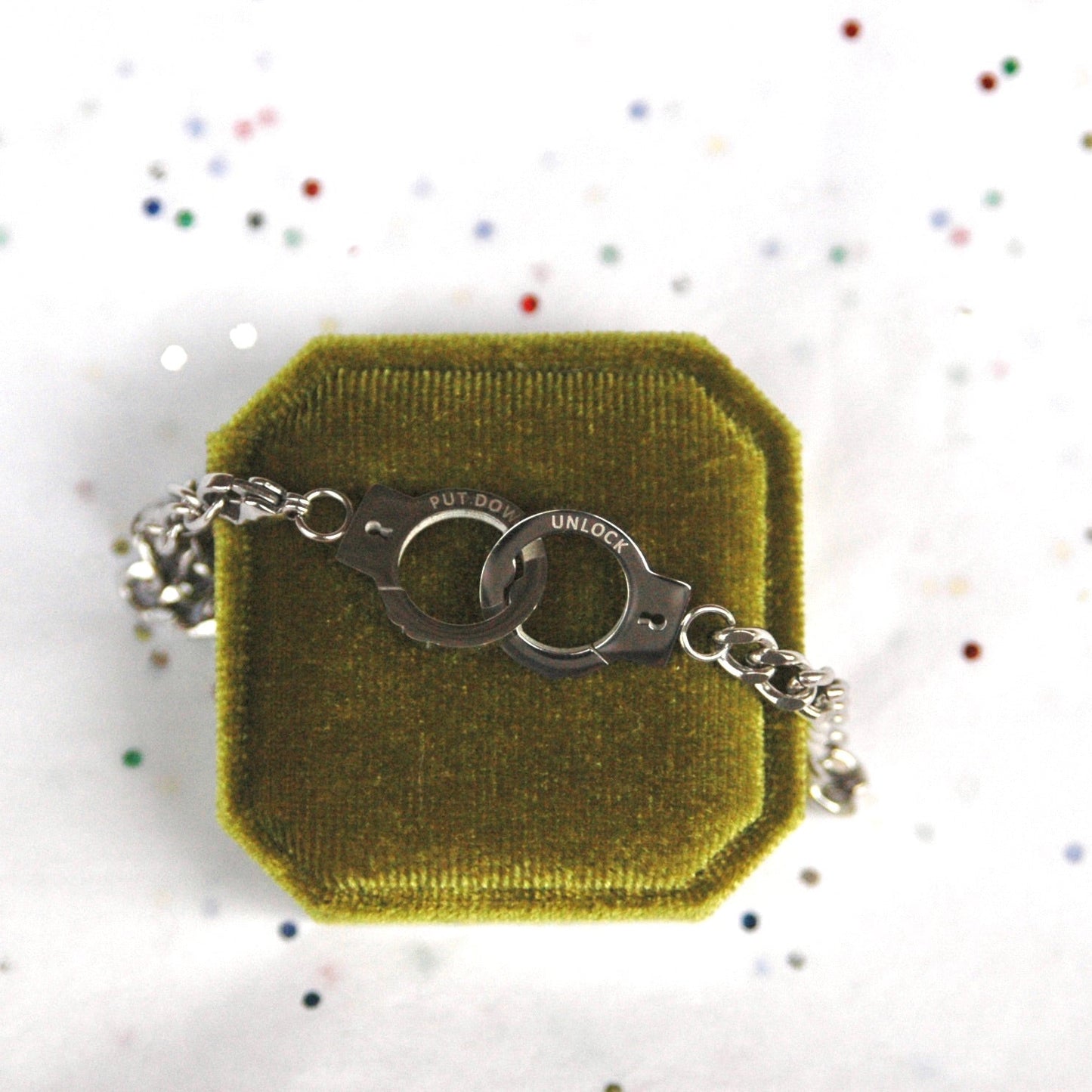 Silver Handcuffs Bracelet