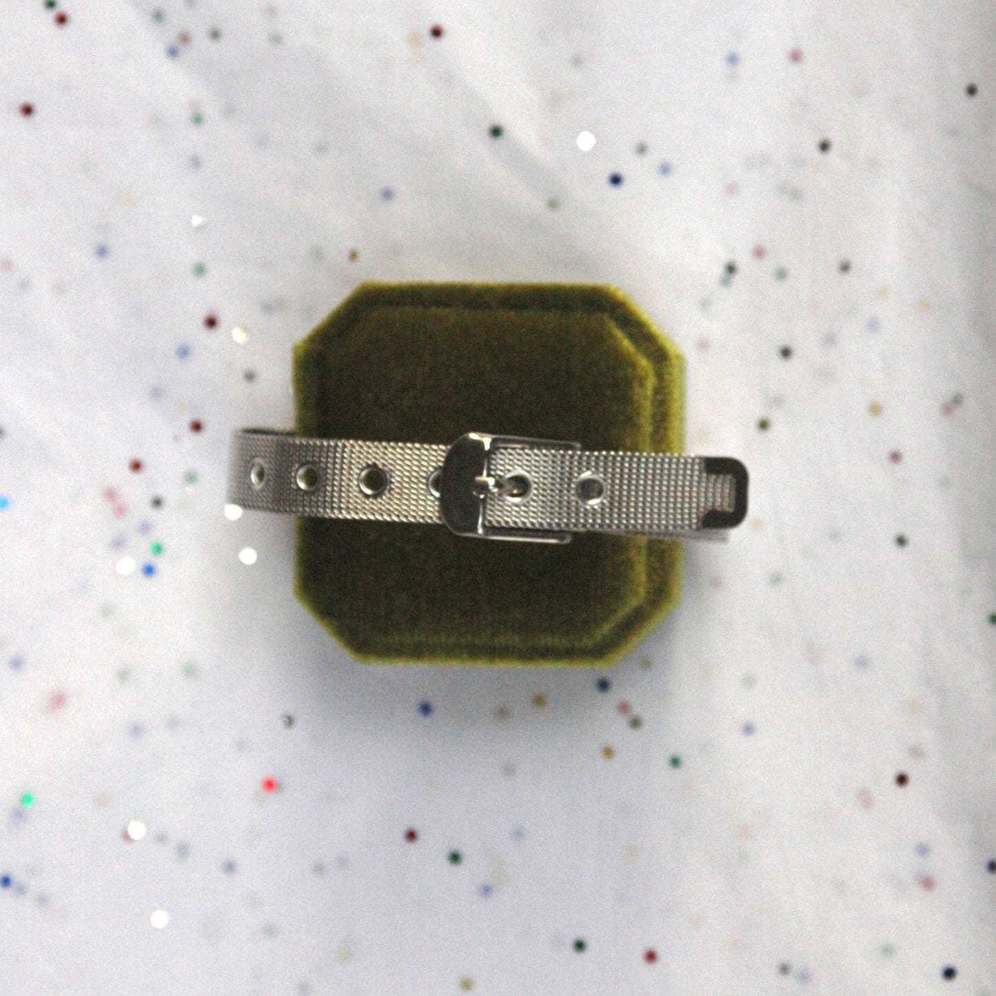 Silver Belt Buckle Bracelet