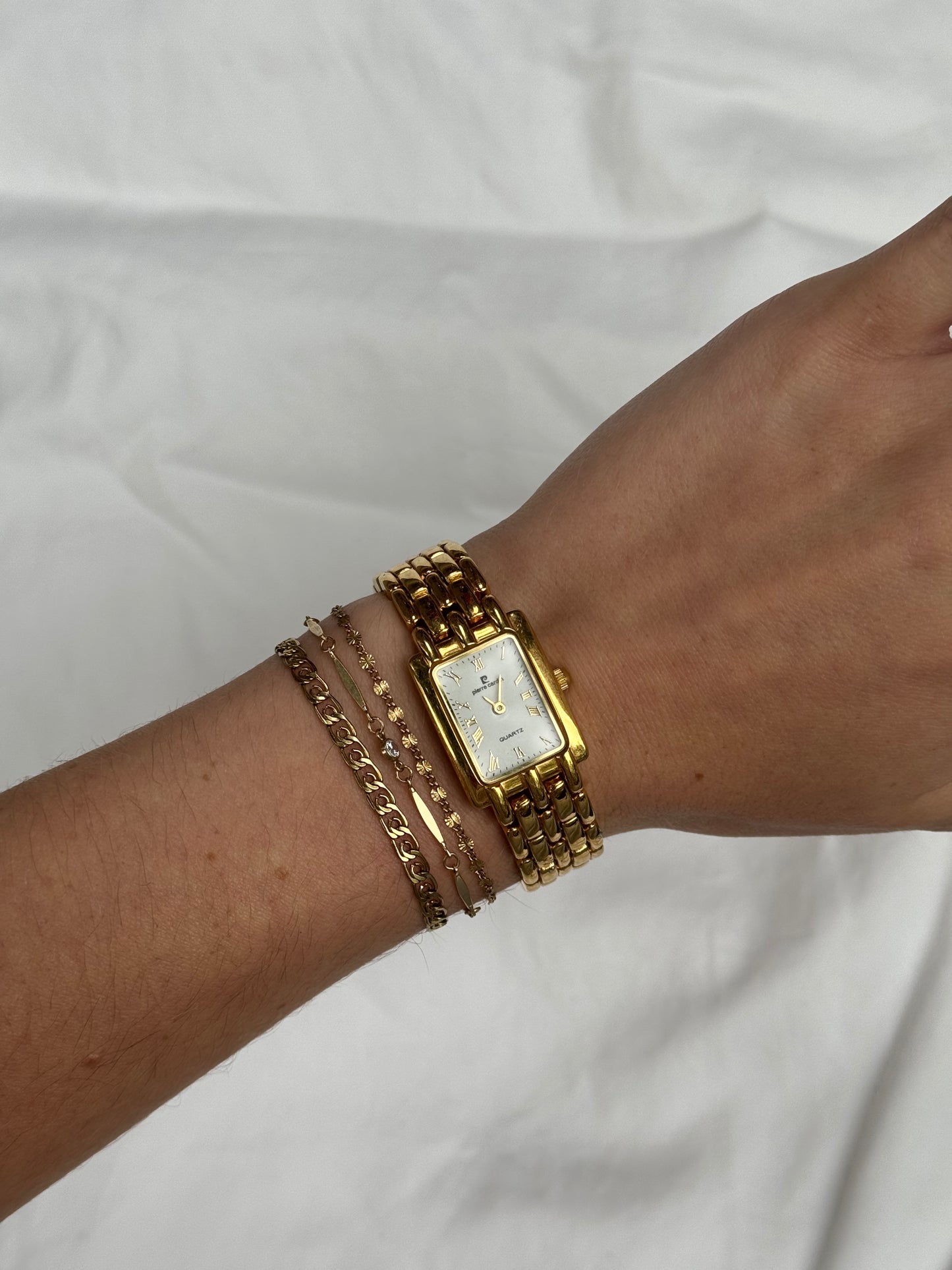 Vintage Gold Rectangular Face Pierre Cardin Watch