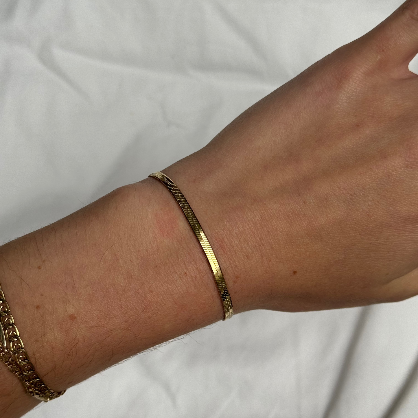 Gold Herringbone Bracelet