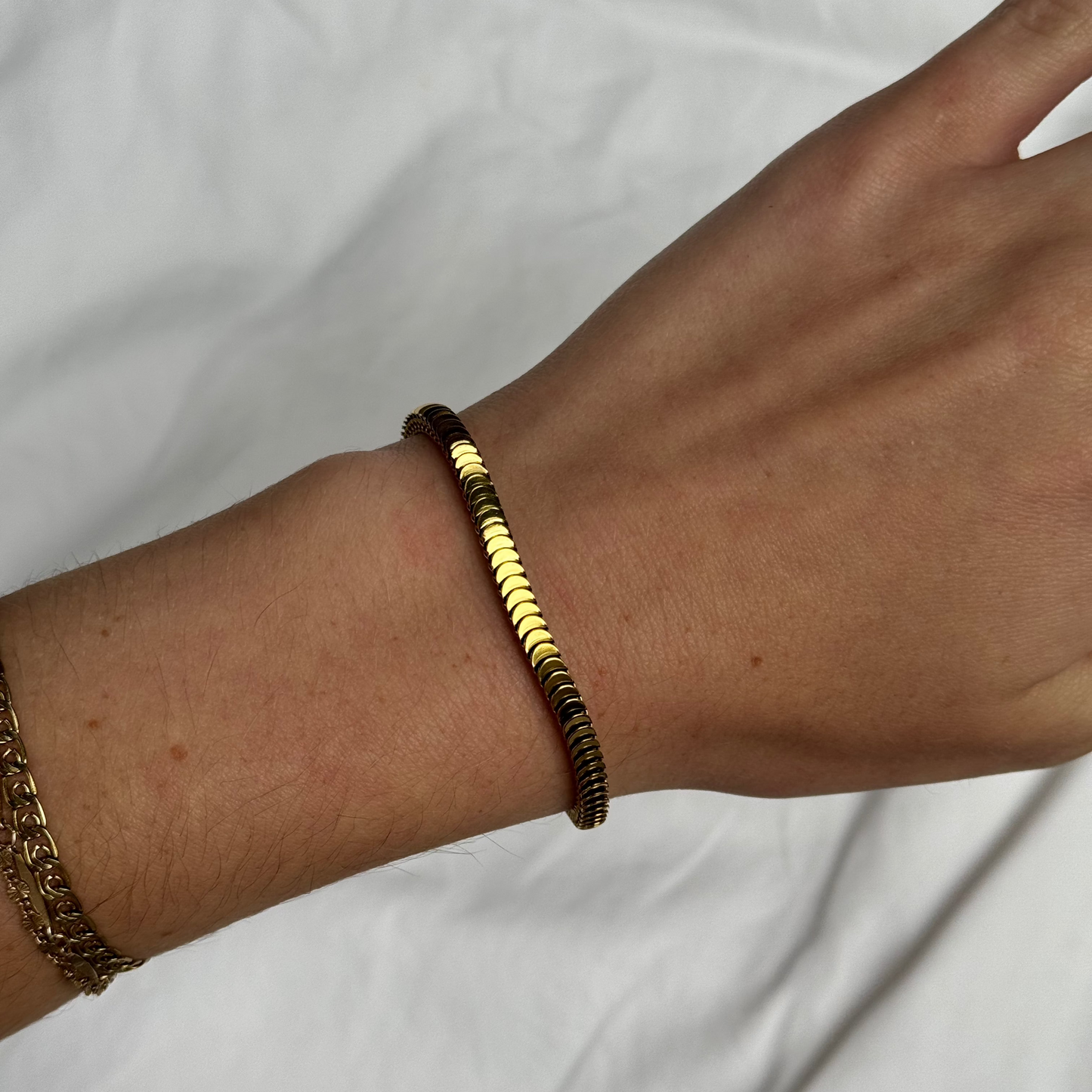 Gold Mirror Link Bracelet