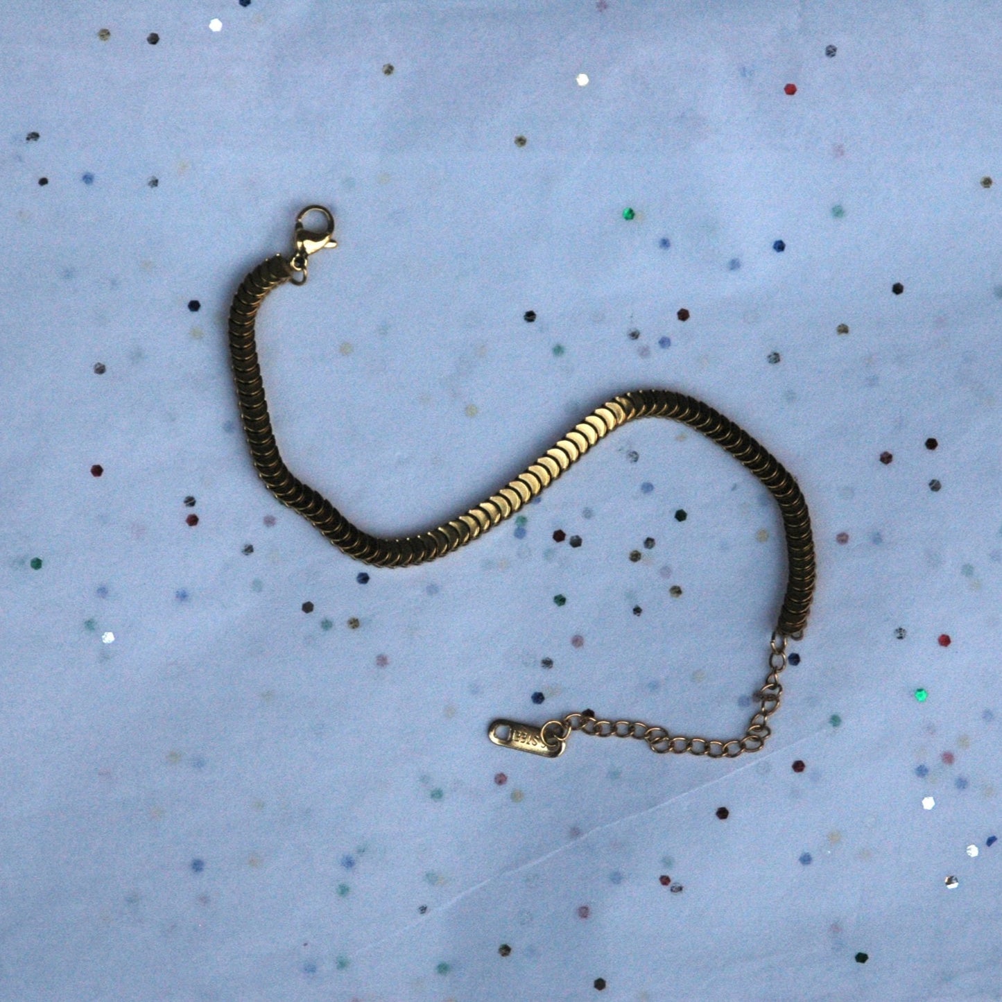 Gold Mirror Link Bracelet